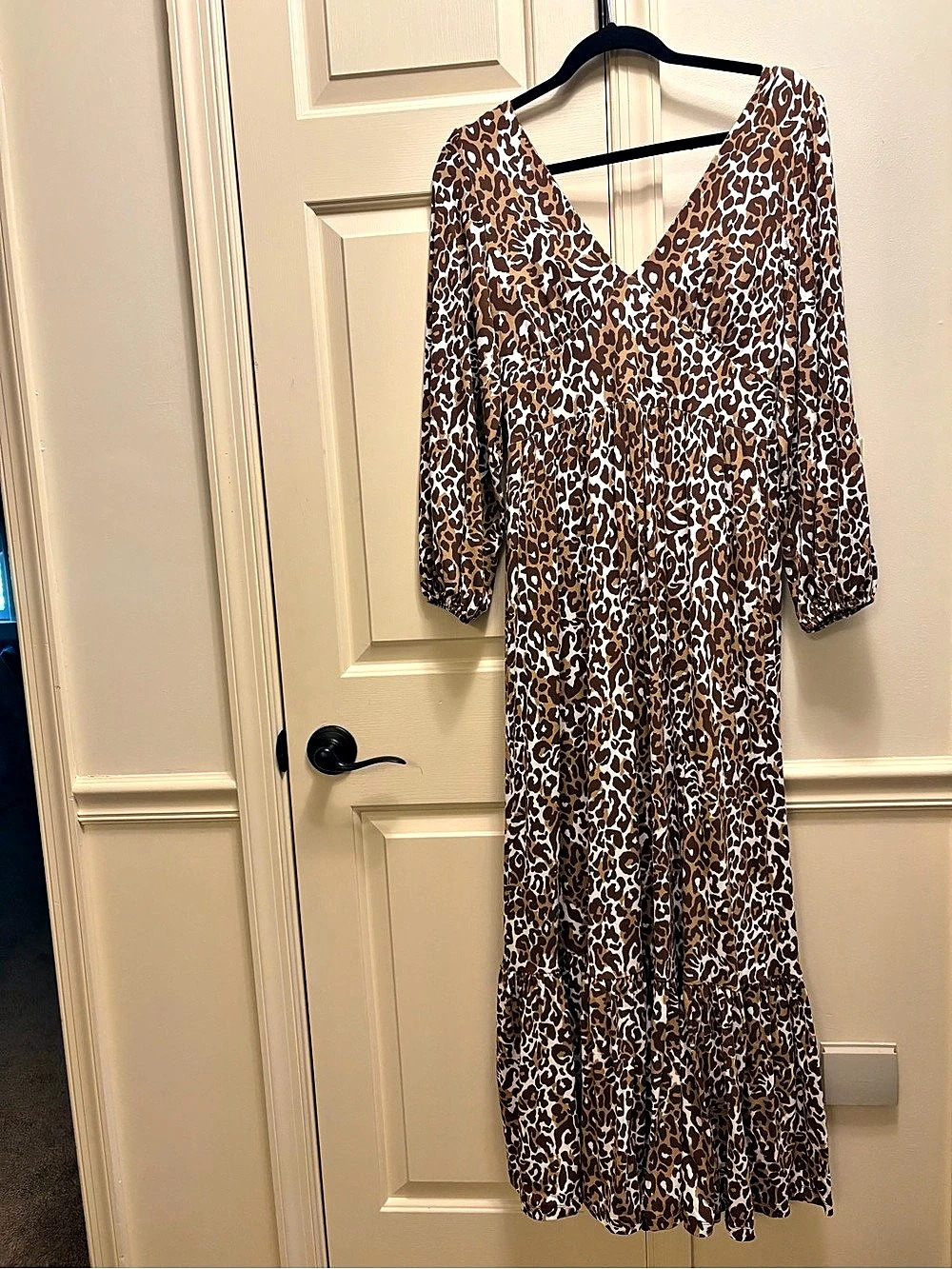 Lilly Pulitzer Animal Print Maxi Dress in Brown & White Size 4 NWT